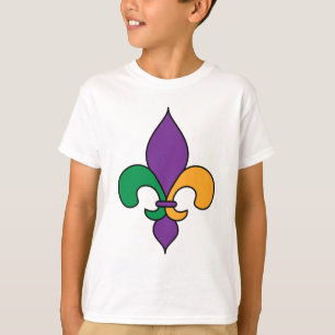 A flor de lis do carnaval caçoa o t-shirt