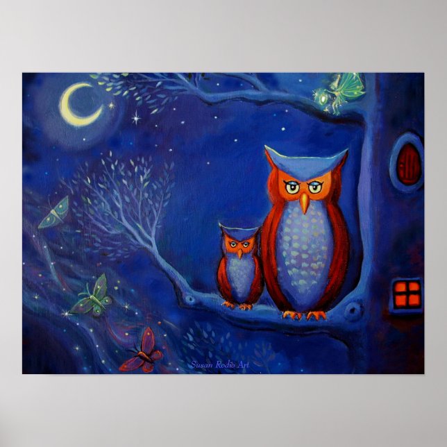 A Floresta à Noite - Impressão (Frente)