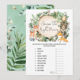 A Floresta Adivinha O Cartão De Jogo Do Chá de fra