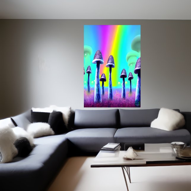 A floresta dos cogumelos | AI Art Poster (Criador carregado)