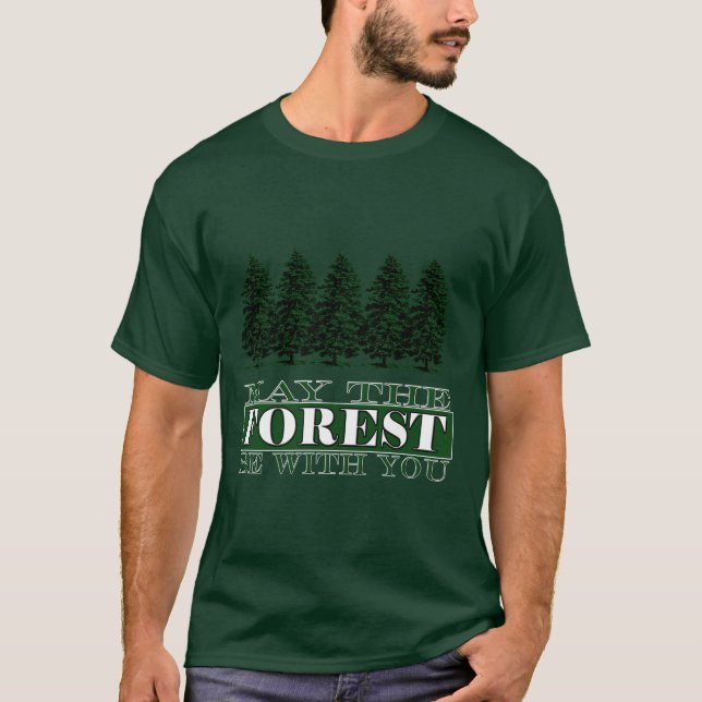 A floresta seja com você camisetas engraçadas (Frente)