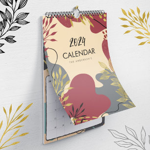 A Folhagem Moderna no Calendário da Família Terres