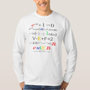A fórmula de Euler, t-shirt Sleeved longo da