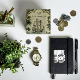 A fortuna é um adesivo branco branco, motivador e 