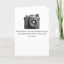 A fotografia é o único cartão de saudação de idiom