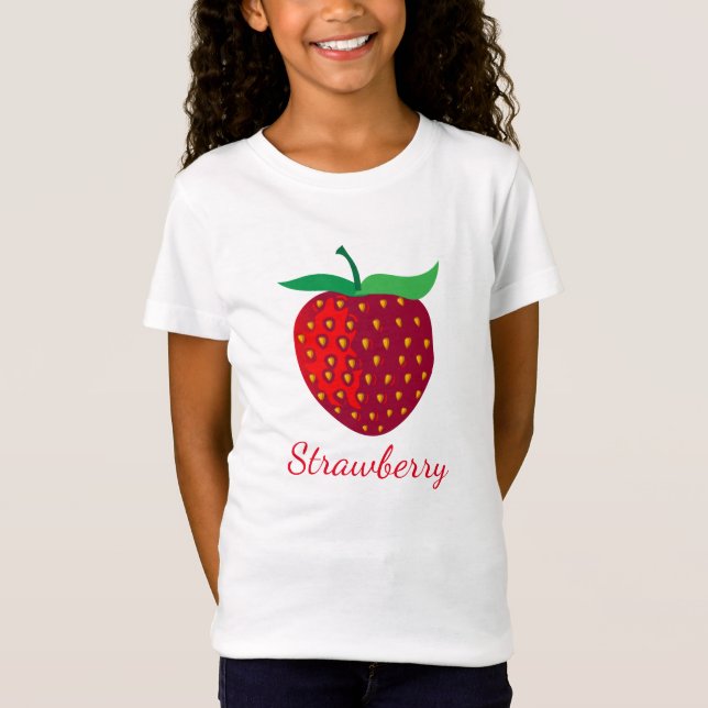 A fruta da morango em meninas multa o t-shirt do (Frente)
