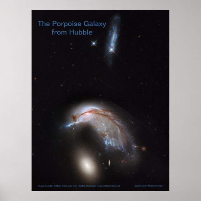 A Galáxia Porpoise do Hubble (NGC 2936) - poster (Frente)