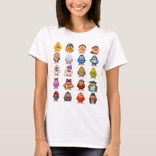 A galinha alinha o t-shirt das senhoras (cabido)