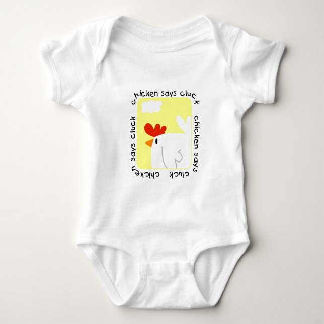 A galinha diz o camiseta e os presentes do Cluck (Frente)