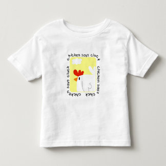 A galinha diz o camiseta e os presentes do Cluck