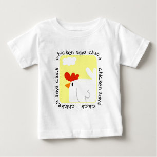 A galinha diz o camiseta e os presentes do Cluck