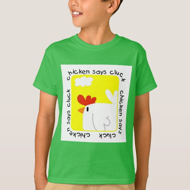 A galinha diz o camiseta e os presentes do Cluck (Frente)