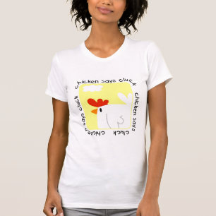 A galinha diz o camiseta e os presentes do Cluck