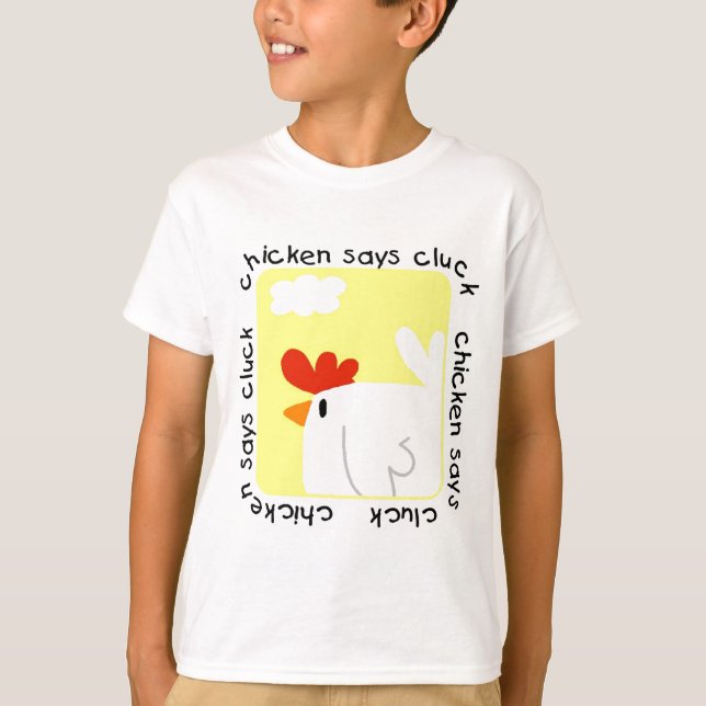A galinha diz o camiseta e os presentes do Cluck (Frente)