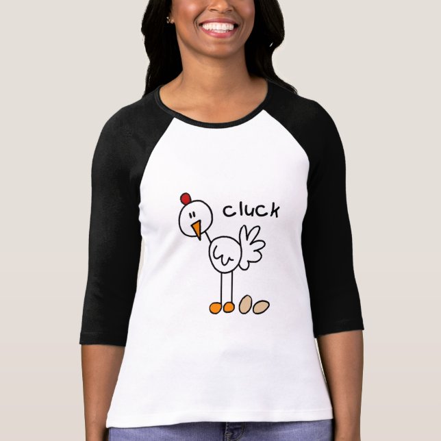 A galinha diz o camiseta e os presentes do Cluck (Frente)