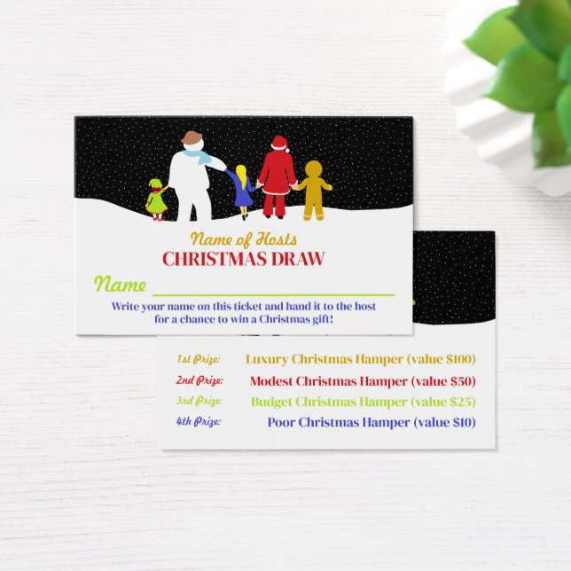 A Gangue de Natal, os Bilhetes de Raffle da Festa  (Mesa)