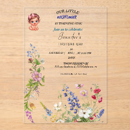 A Garota de Flor Selvagem Primeiro Convite de Aniv