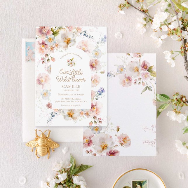 A Garota de Flor Selvagem Primeiro Convite de Aniv (Criador carregado)