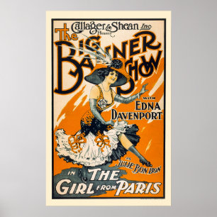A Garota de Paris - Impressão de Teatro Vintage