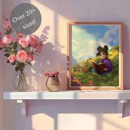 A garota leitora e o Poster de gato entediado