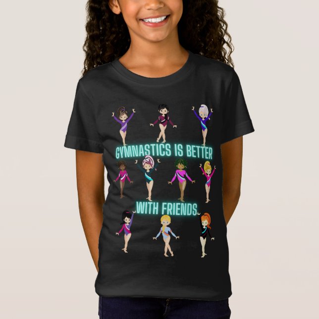 A ginástica É Melhor Com A Camisa T De Amigos (Frente)
