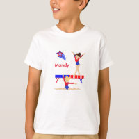 A ginástica sleeved por muito tempo a camiseta