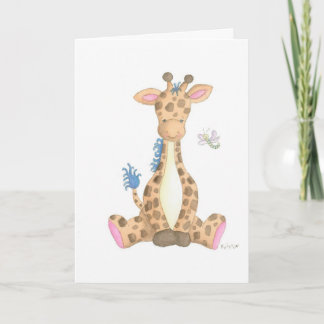 A Girafa, cartão de saudação em aquarela