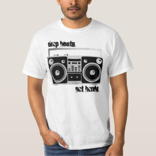 A gota bate não a camisa do boombox das bombas