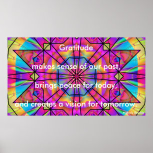 A "gratitude faz poster do sentido"