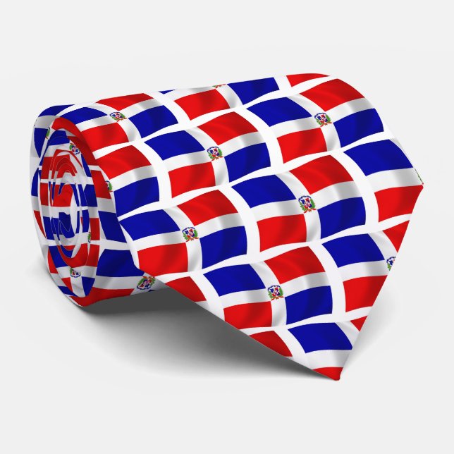 A Gravata da Bandeira da República Dominicana (Rolled)
