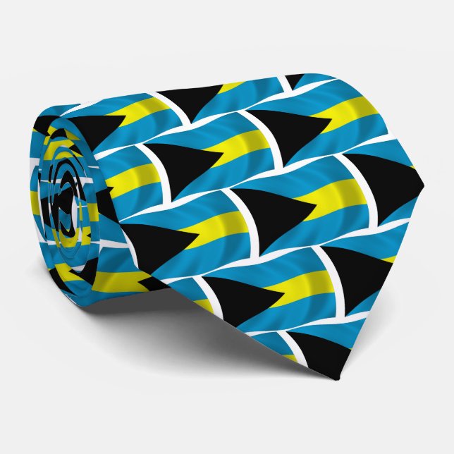 A Gravata da Bandeira das Bahamas (Rolled)