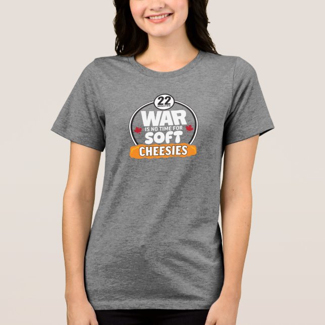 A guerra não é tempo para camisetas femininas de q (Frente)