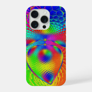 a heart with a psychedelic and colorful style
