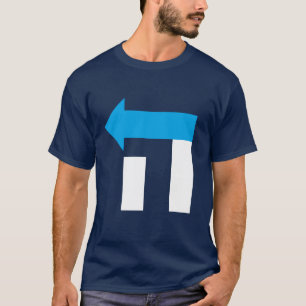 A Hillary dos homens no t-shirt hebreu - azul e