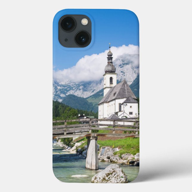 A igreja paroquial de Ramsau na Baviera, Alemanha (Verso)