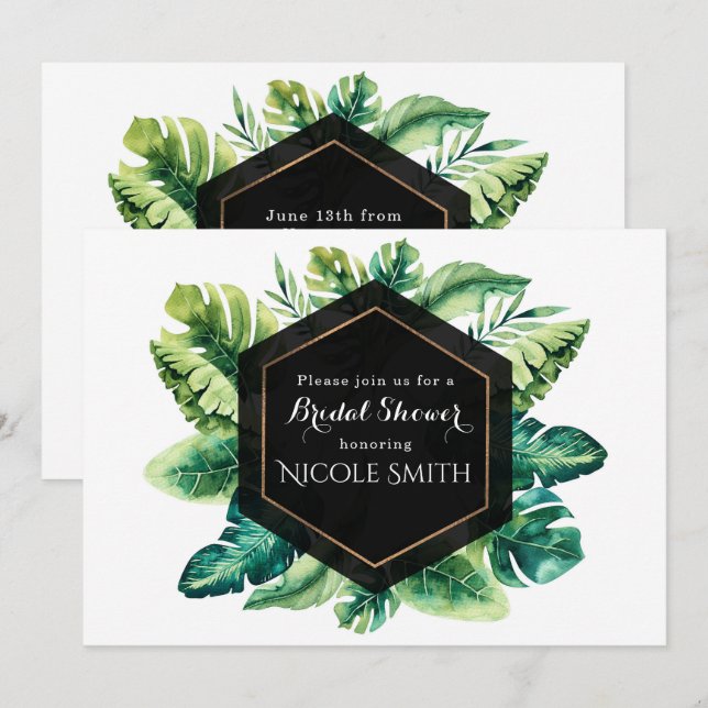 A Ilha da Chuva Tropical Deixa Convites (Frente/Verso)