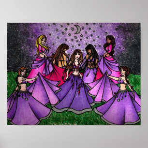 A Impressão da Tela de Arte das Mulheres que Se En