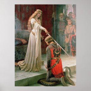 A Impressão de Arte do Cavaleiro Medieval do Accol