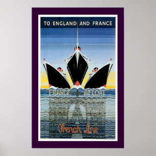 A Inglaterra e a France - linha francesa poster
