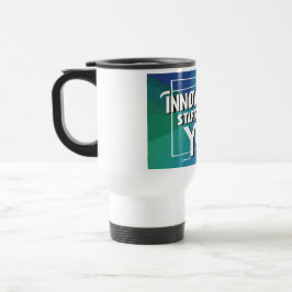 A Inovação Começa Com Você caneca de viagem 3