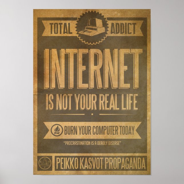 A Internet não é o seu Poster de propaganda real (Frente)