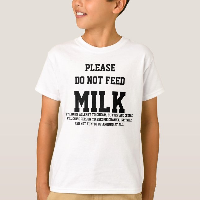 A intolerância à lactose suga, o t-shirt branco (o (Frente)