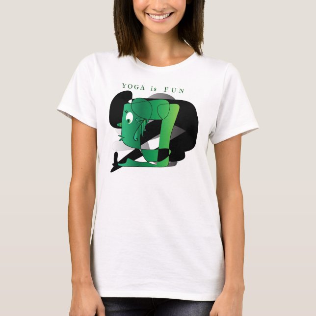 A ioga é t-shirt do divertimento (Frente)