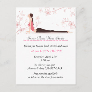 A ioga floresce cartão dos artigos de papelaria