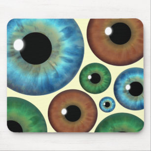 A íris de Brown do verde azul Eyeballs Mousepad