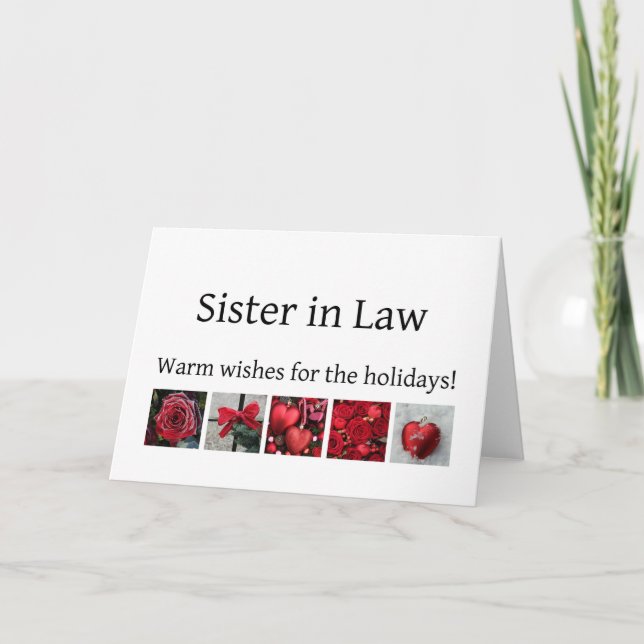 A Irmã em Direito Feliz Cartão de Natal (Frente)