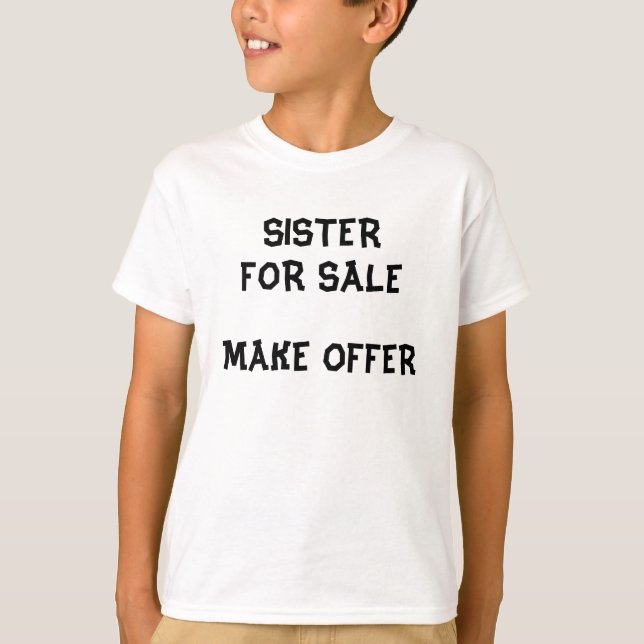 A irmã para a venda faz o t-shirt da oferta (Frente)