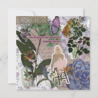 A jornada é a placa de saudação plana de destino