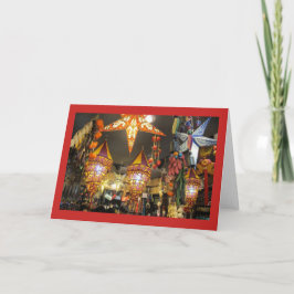 A lâmpada ilumina o cartão de nota