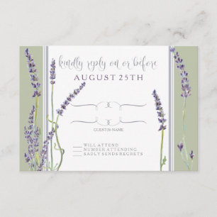 A lavanda francesa de RSVP floresce a tipografia